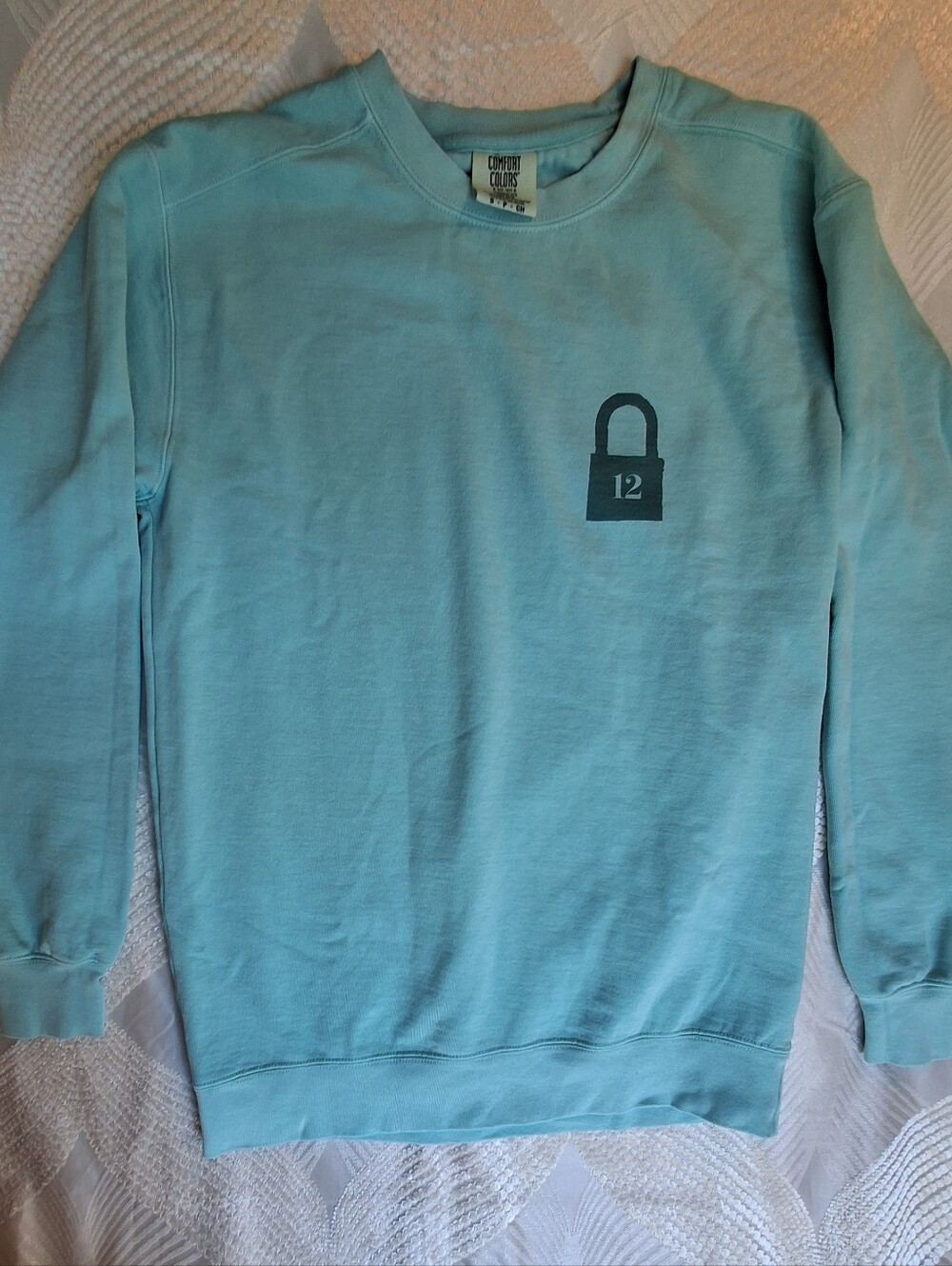 Classic Crewneck Sweatshirt - Teal Blue Comfort Colors size SMALL